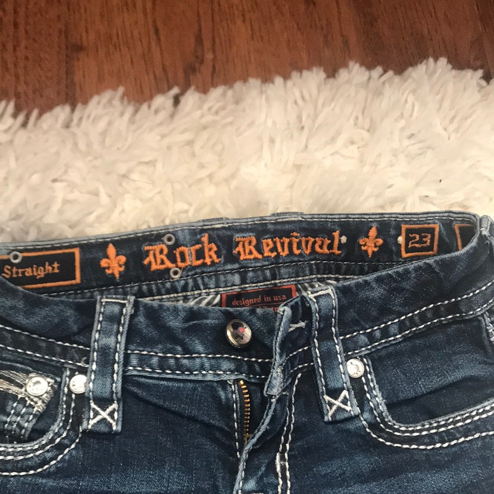 Rock revival size 23 straight leg jeans